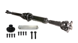 Gladiator Rear 2 Piece 1350 Double Cardan Driveshaft and Transfer Case Flange with Hardware