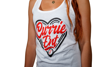 Currie Heart Womens Tank Top - White